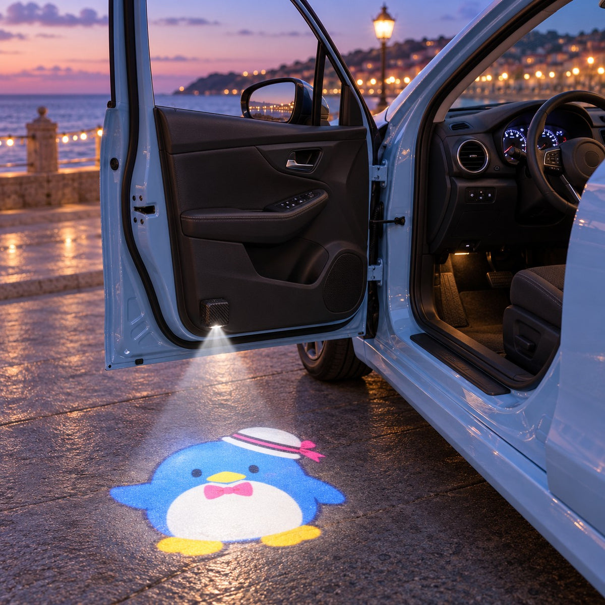 Sanrio Car Projector - Tuxedosam car door projection